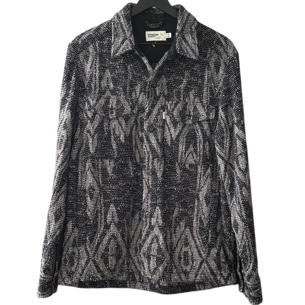 Wellen Huckberry Men’s Jacquard Overshirt Size Medium Heavyweight Shirt Jacket
